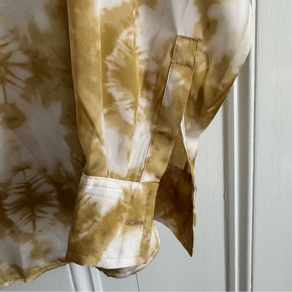 Tie-Dye Satin Button-Up Shirt - Picture 3 of 4